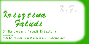 krisztina faludi business card